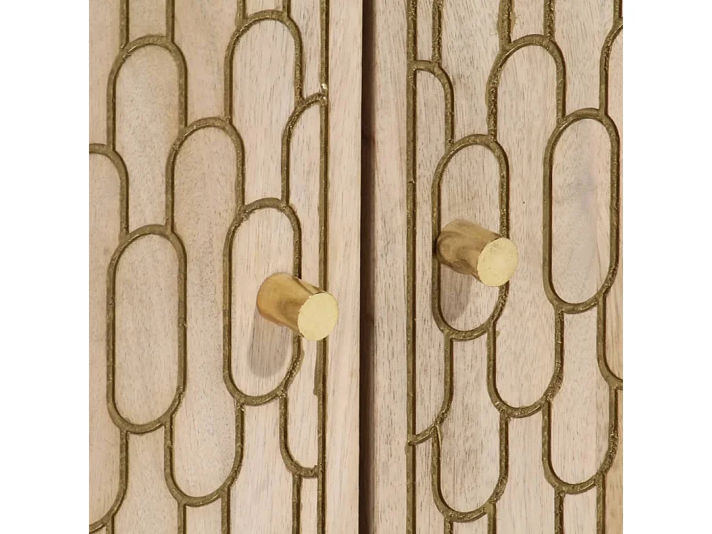 Beistellschrank 60x33x75 cm Massivholz Mango