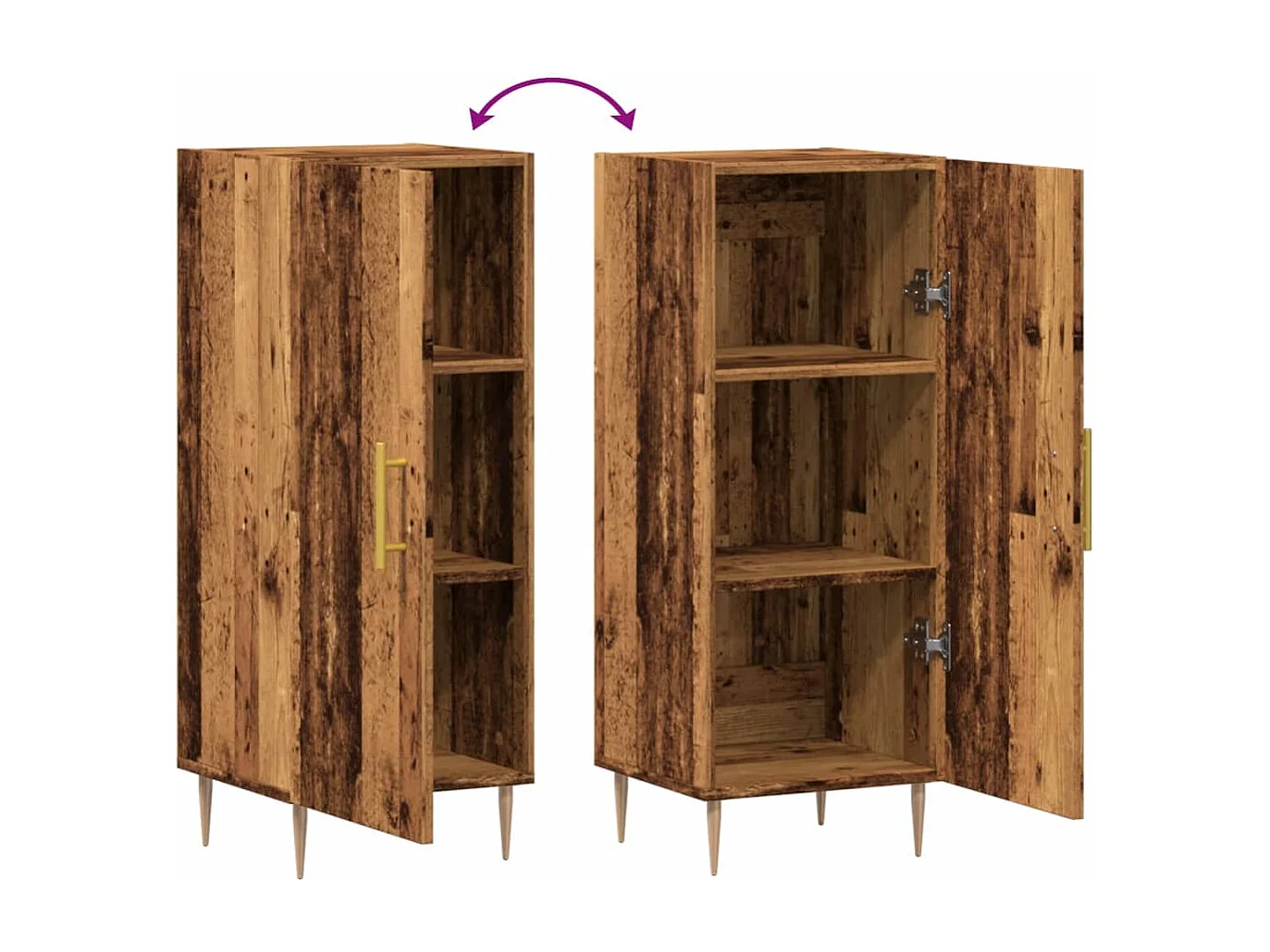 Sideboard Altholz-Optik 34,5x34x90 cm Holzwerkstoff