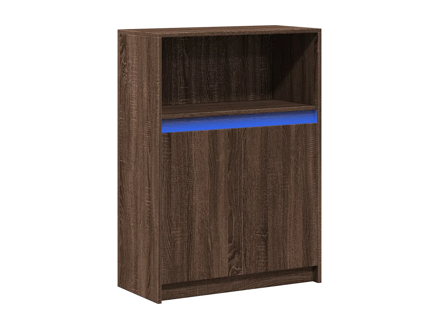 Credenza con LED Rovere Marrone 72x34x100 cm Legno Multistrato