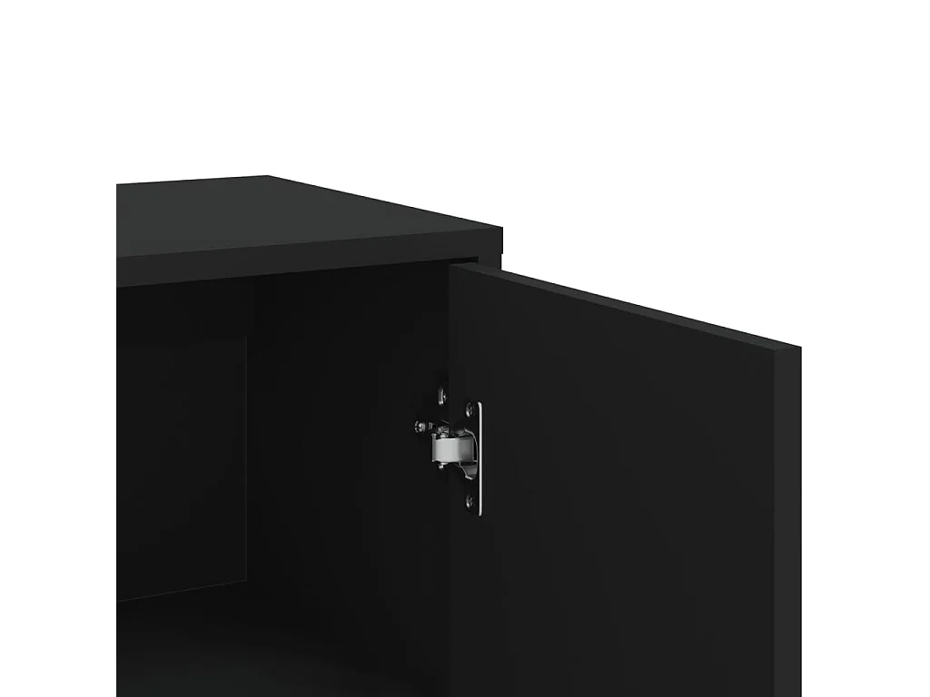 Credenze 2 pz Nere 60x31x84 cm in Legno Multistrato