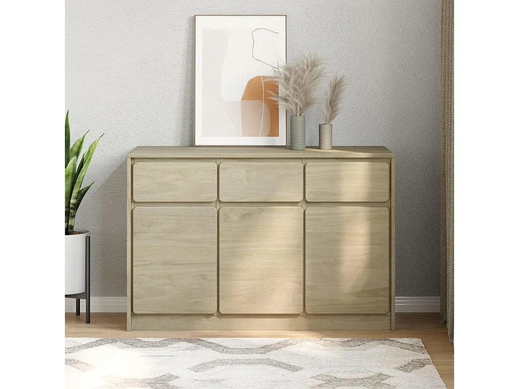 Sideboard SAUDA Eiche-Optik 114x43x75,5 cm Kiefernholz