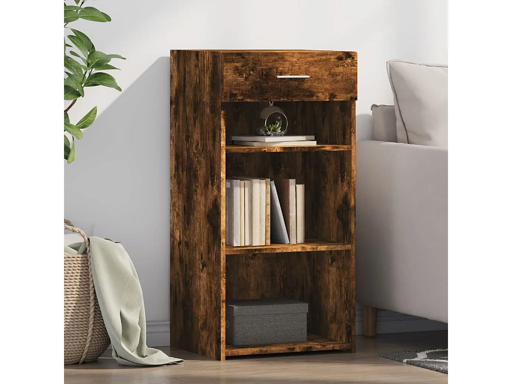 Credenza Rovere Fumo 45x42,5x93 cm in Legno Multistrato