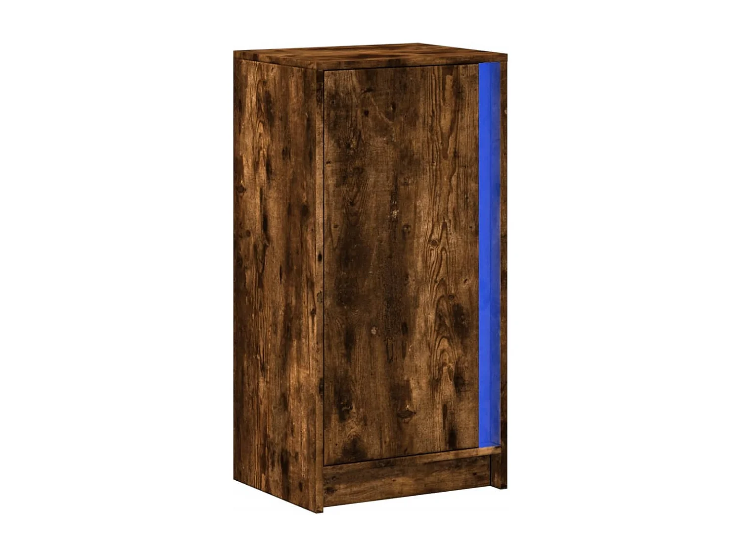 Buffet avec LED chêne fumé 42,5x34x85 cm bois d'ingénierie