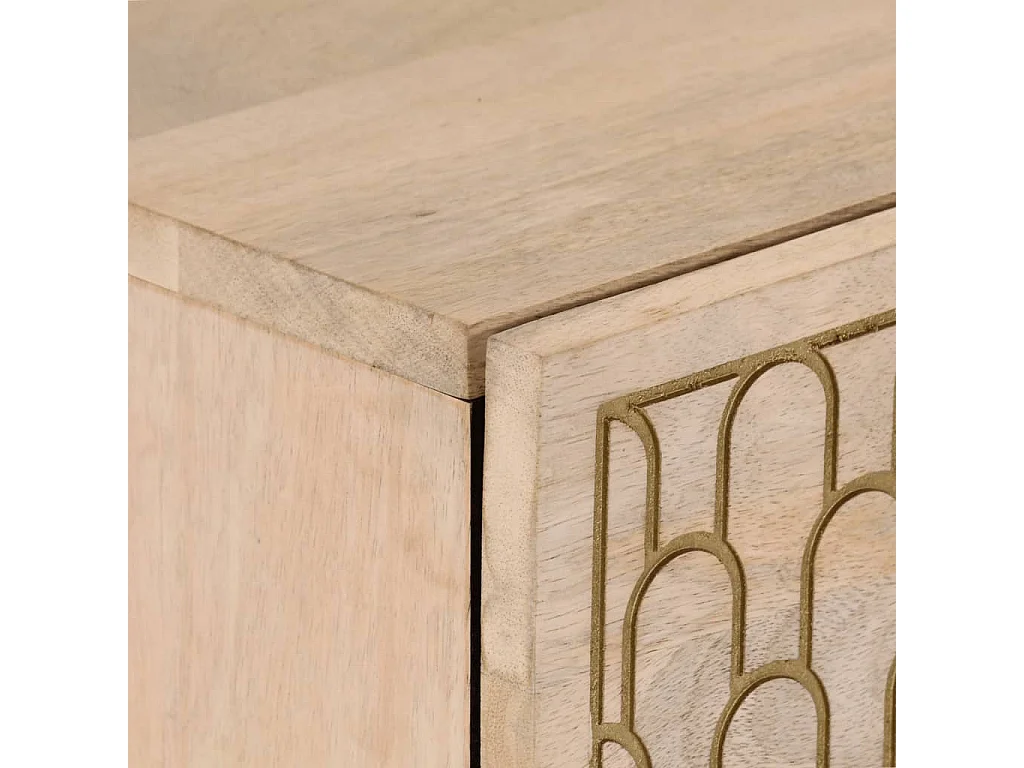 Armoire latérale 80x33x75 cm bois massif de manguier