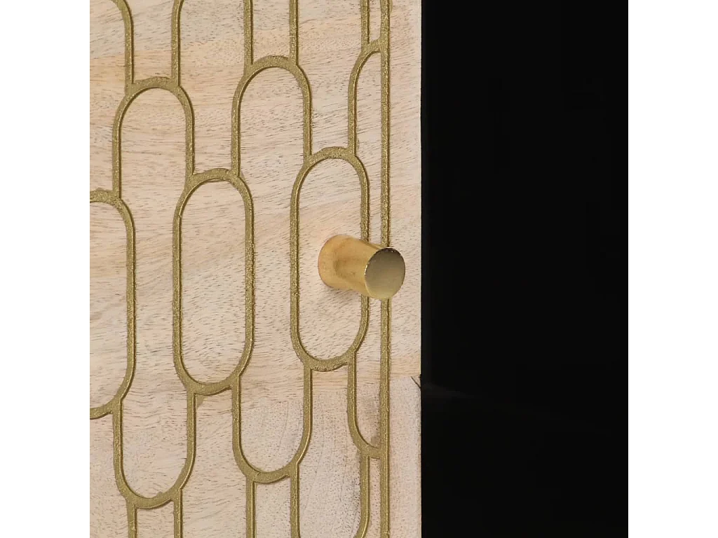 Armoire latérale 80x33x75 cm bois massif de manguier