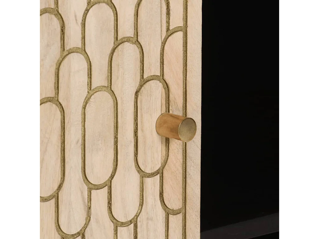 Credenza 90x33x75 cm in Legno Massello di Mango