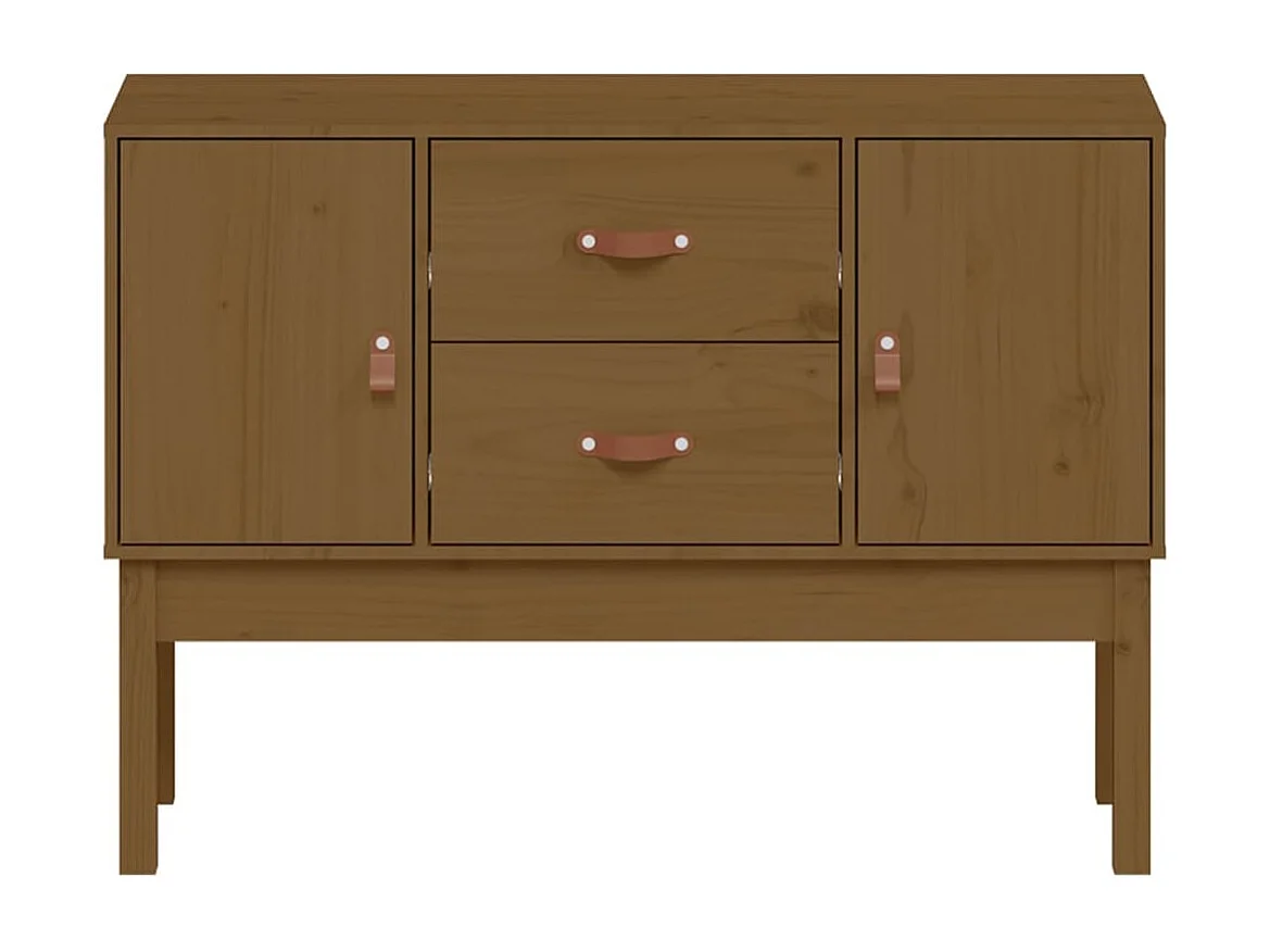 Credenza Marrone Ambra 110x40x78 cm in Legno Massello di Pino