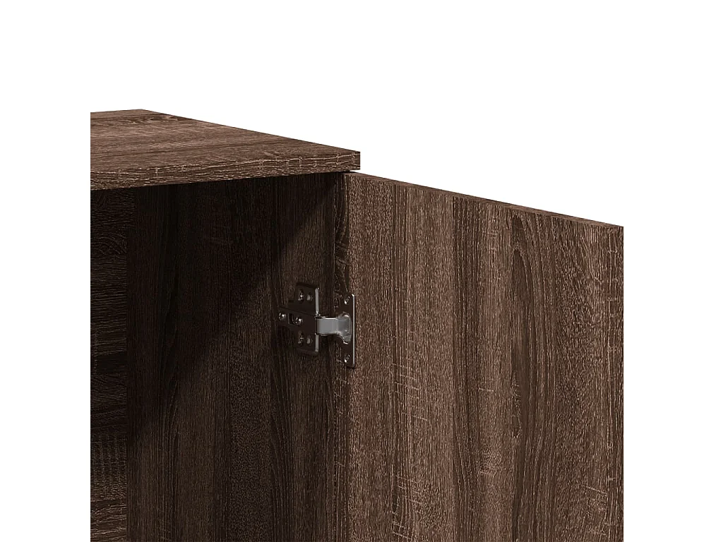 Buffets 2 pcs chêne marron 79x38x80 cm bois d'ingénierie