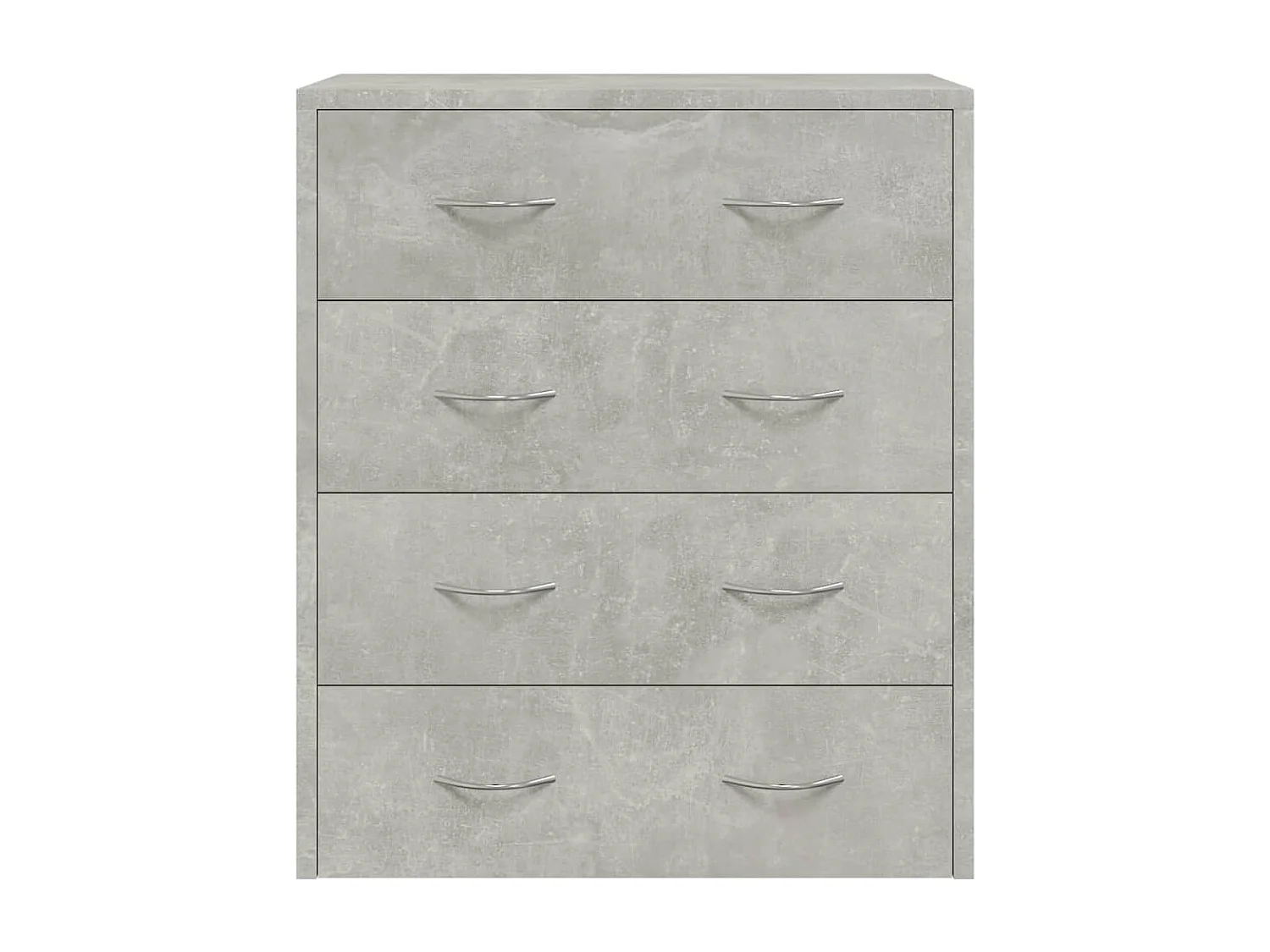 Credenza con 4 Cassetti 60x30,5x71 cm Grigio cemento