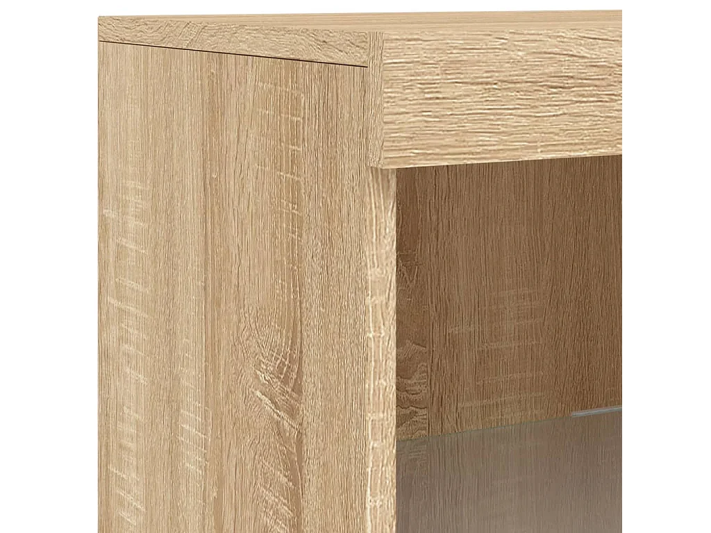 Sideboard mit LED-Leuchten Sonoma-Eiche 181,5x37x100 cm