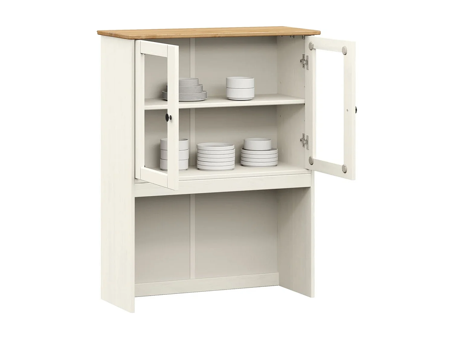 Dessus de commode VIGO blanc 78x30x100 cm bois massif de pin