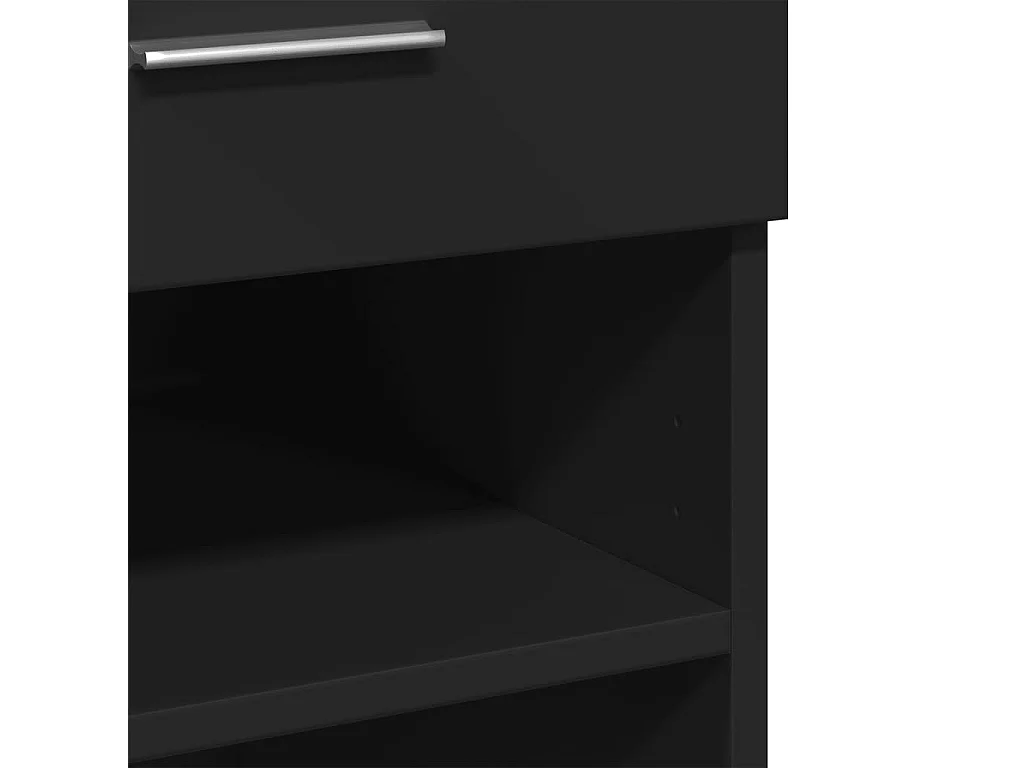 Sideboard Schwarz 80x42,5x93 cm Holzwerkstoff