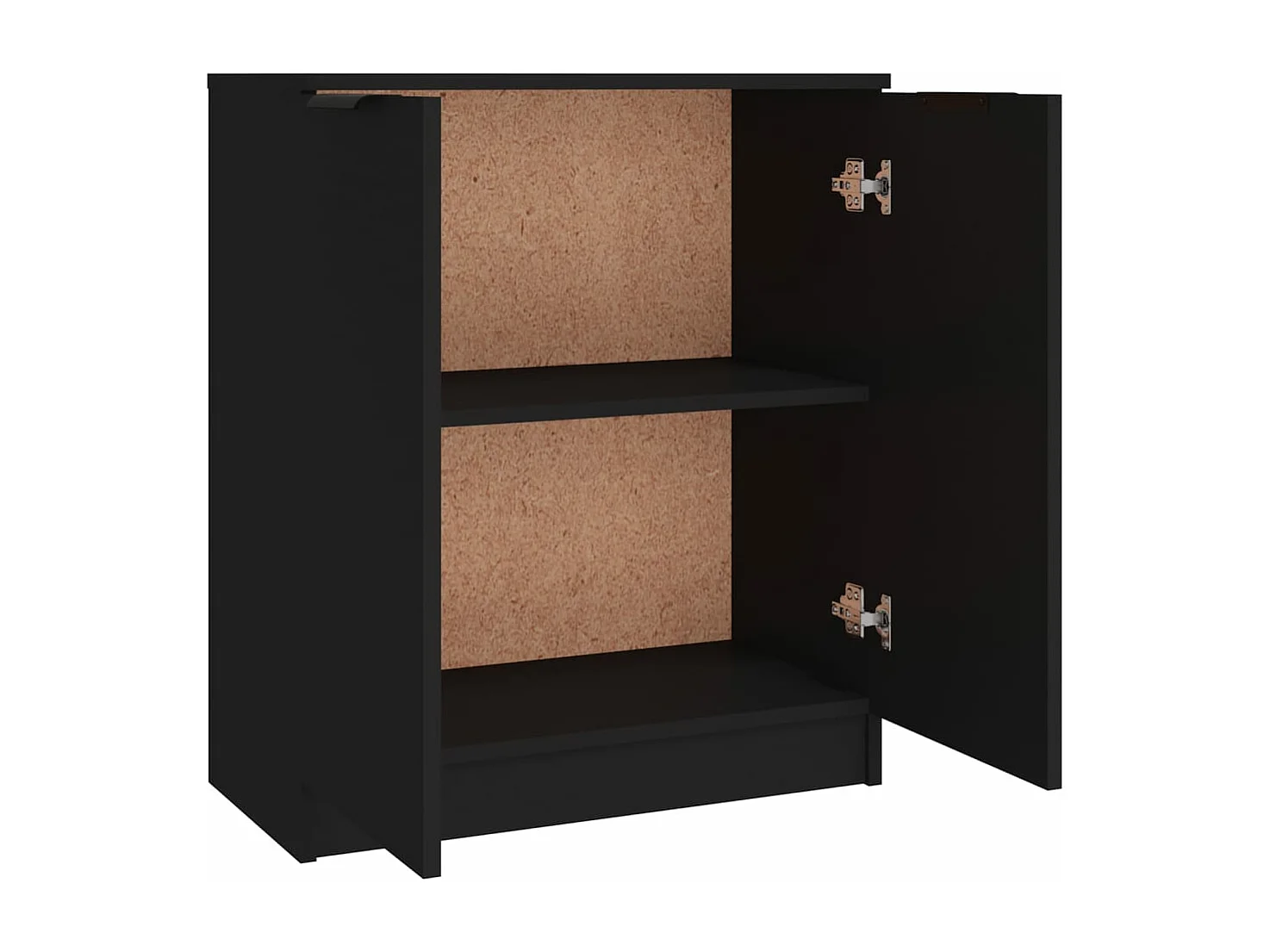 Credenze 3 pz Nere in Legno Multistrato