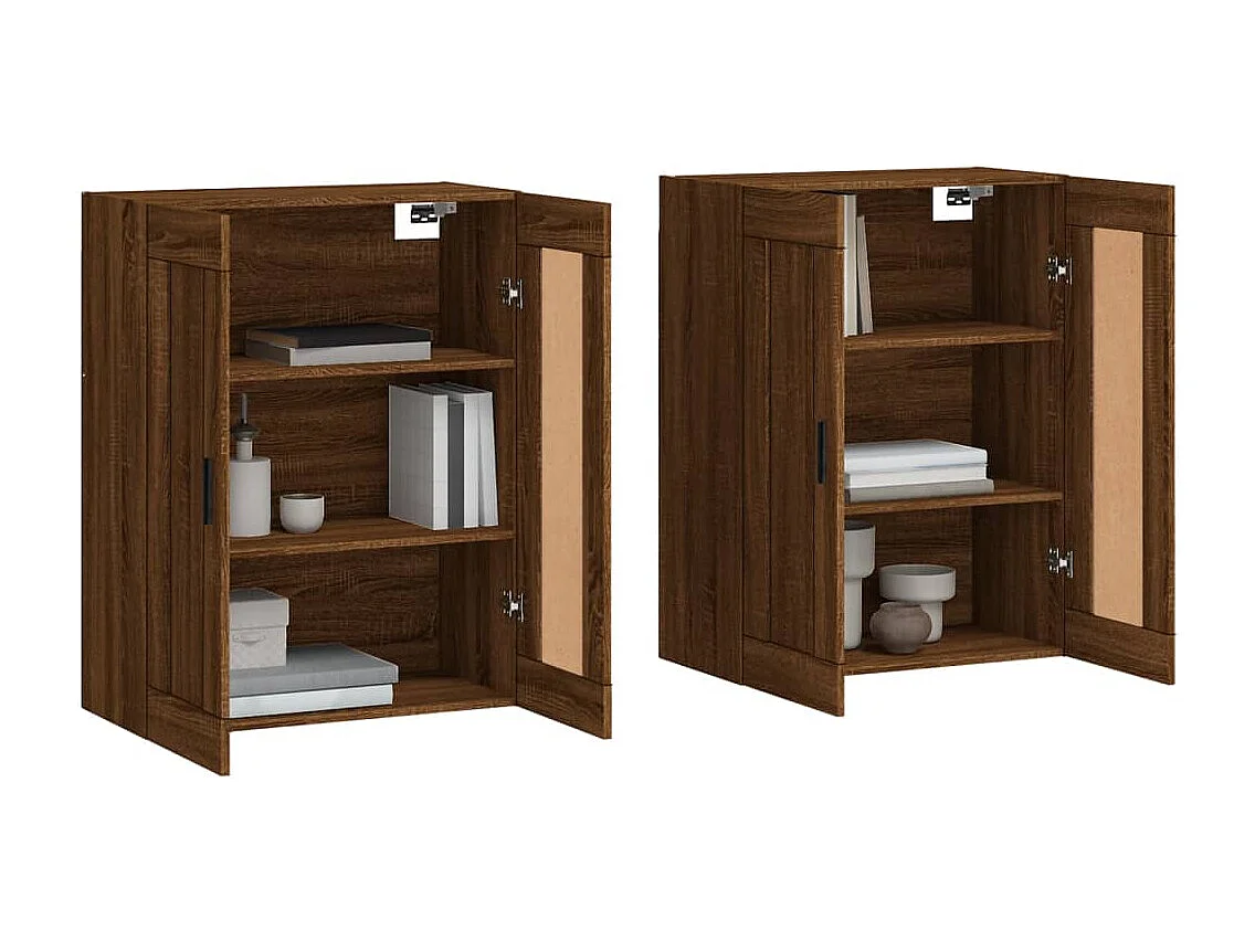 Wandschränke 2 Stk. Braun Eichen-Optik Holzwerkstoff