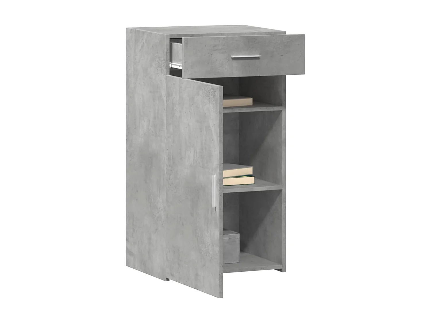 Credenza Grigio Cemento 50x42,5x93 cm in Legno Multistrato