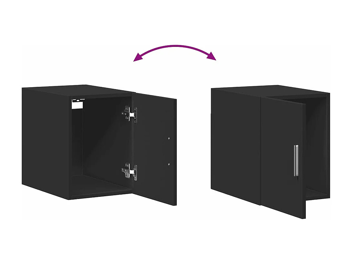 Armario de pared madera de ingeniería negro 30x42,5x40 cm