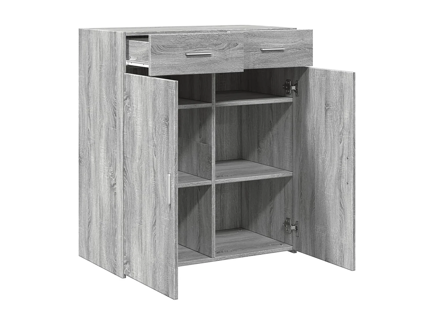 Credenza Grigio Sonoma 80x42,5x93 cm in Legno Multistrato