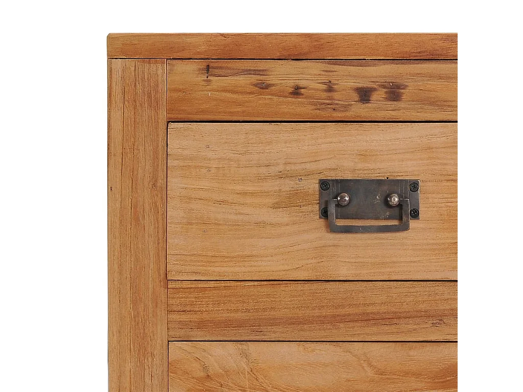 Sideboard 125x30x75 cm Massivholz Teak