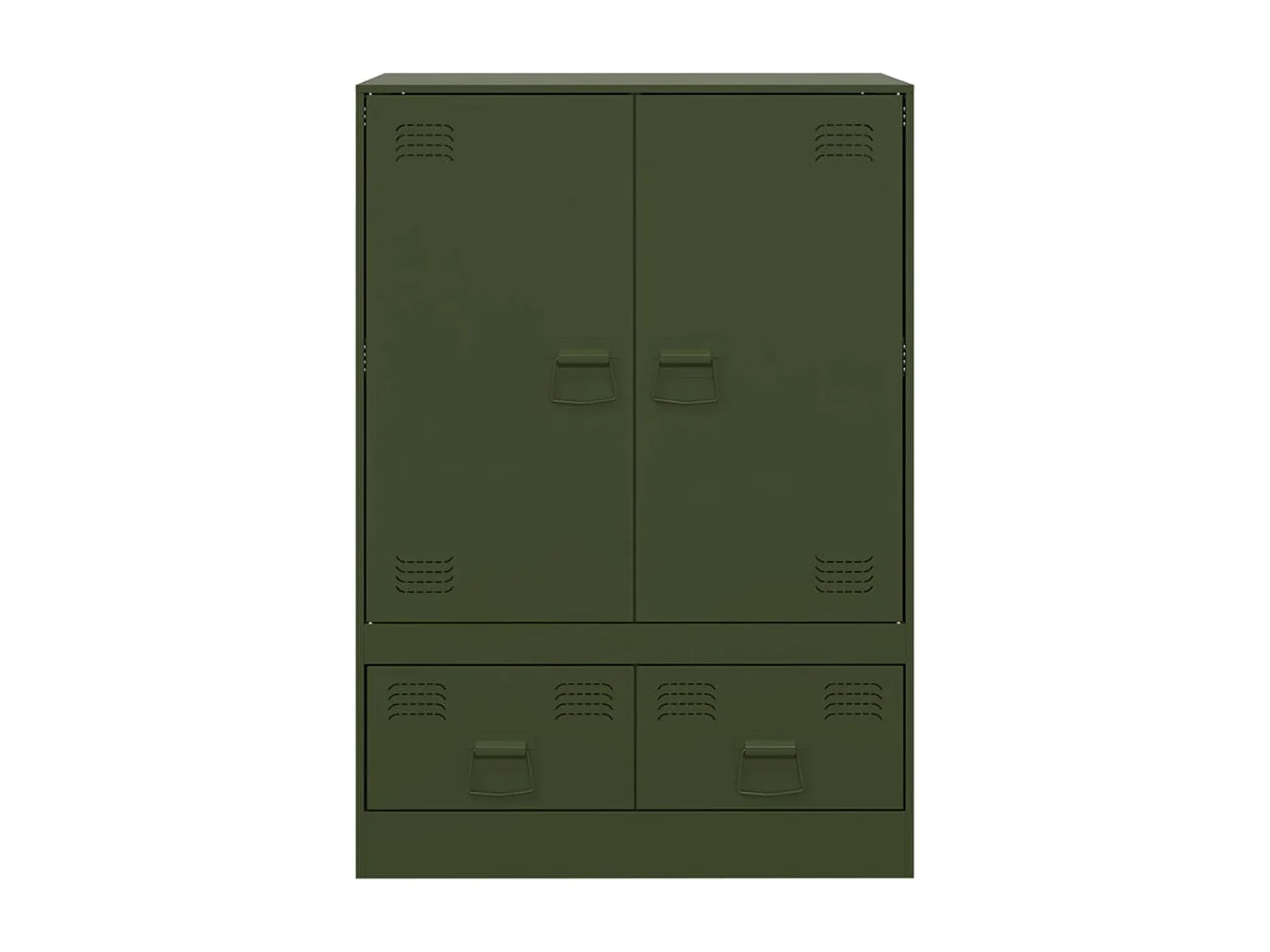 Hoge kast 67x39x95 cm staal olijfgroen