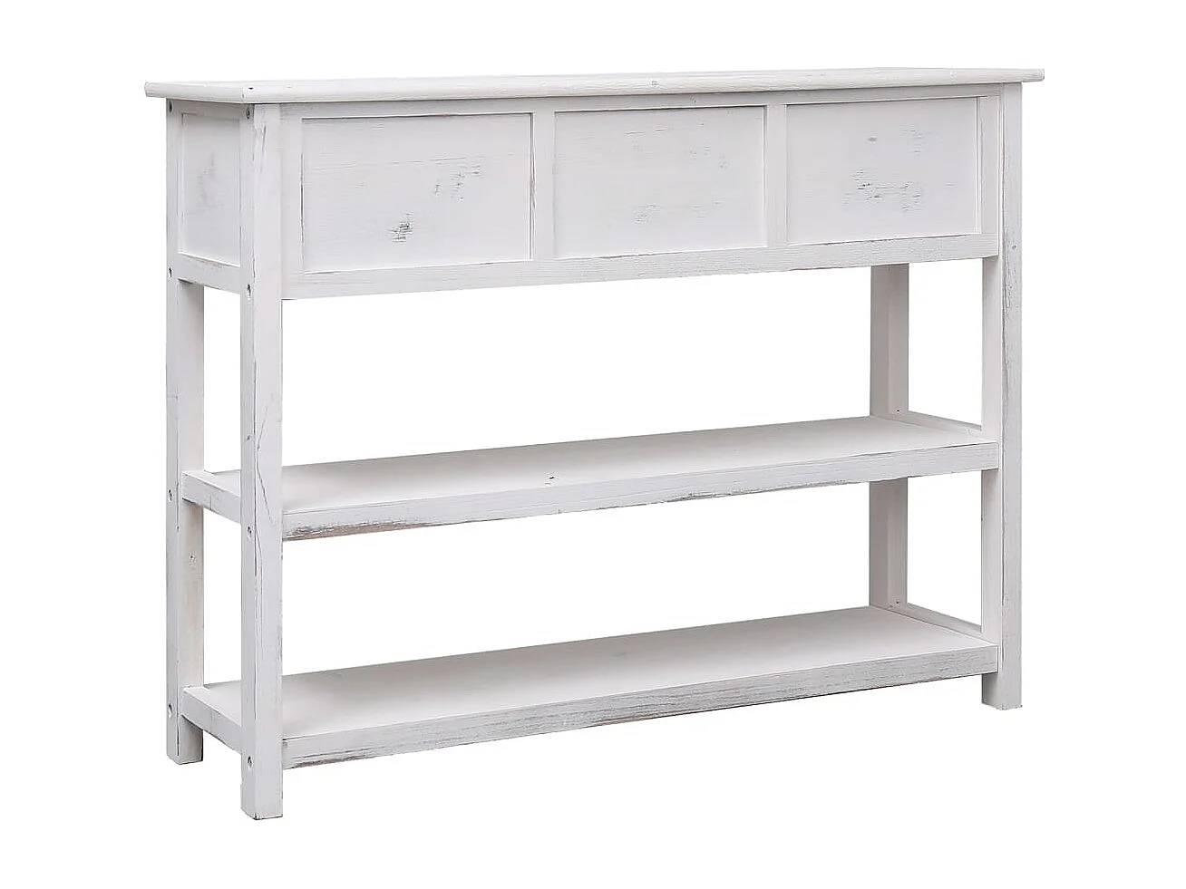 Aparador 108x30x76 cm madeira paulownia maciça branco