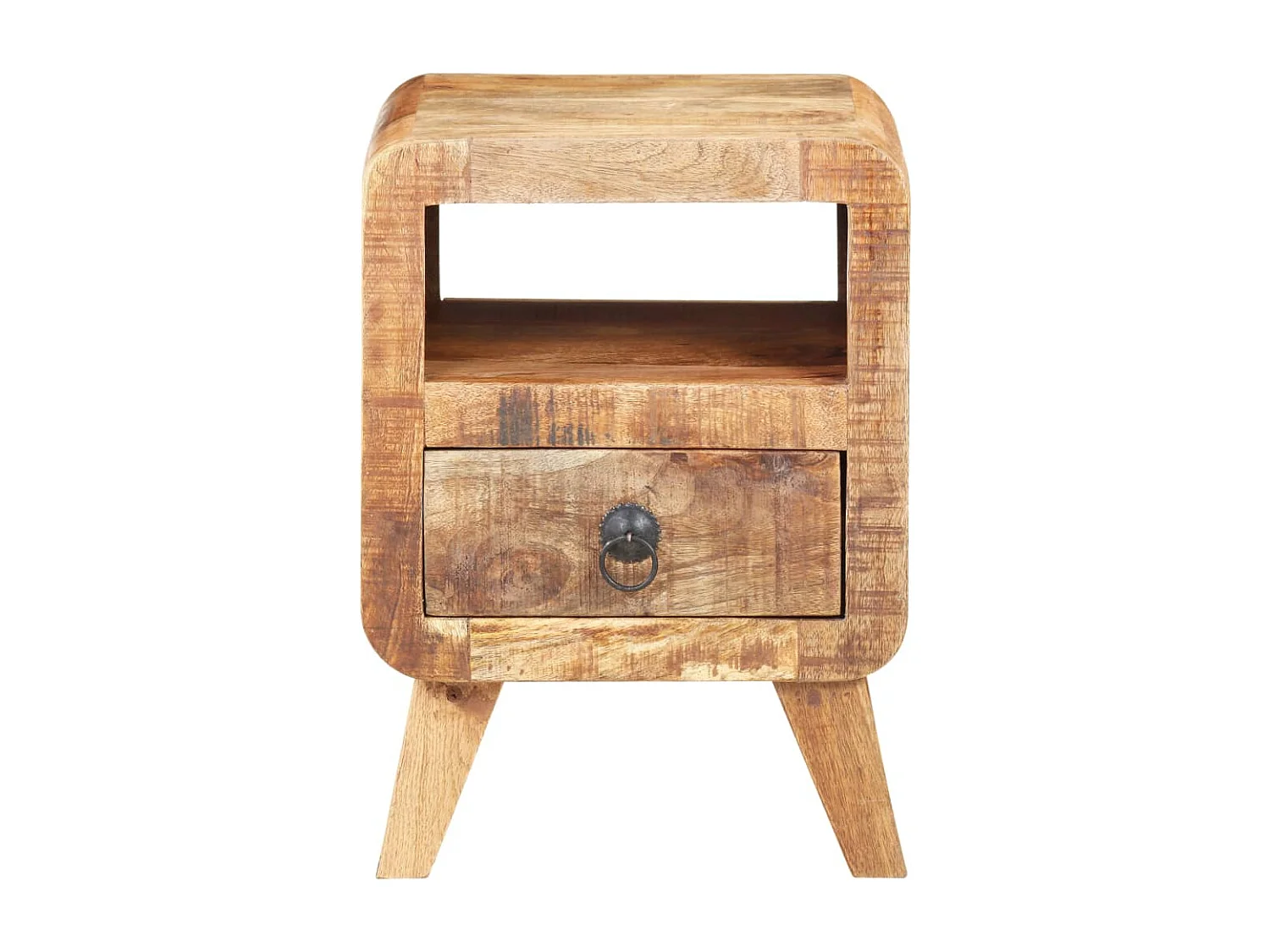 Comodino 30x30x41 cm in Legno di Mango Grezzo