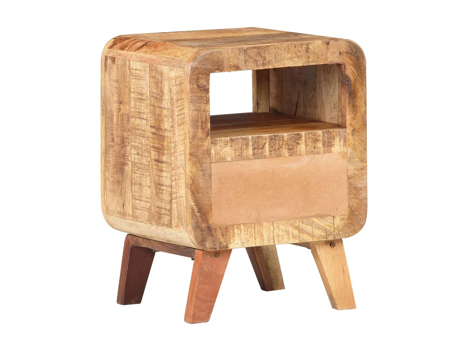 Comodino 30x30x41 cm in Legno di Mango Grezzo