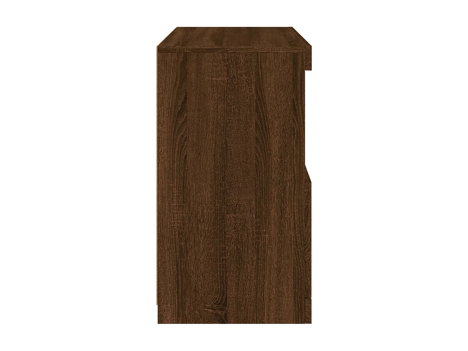 Credenza con Luci LED Rovere Marrone 60x37x67 cm