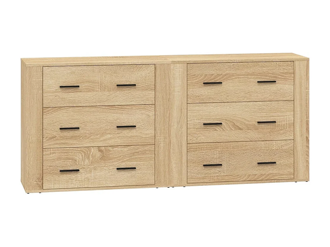 Sideboards 2 Stk. Sonoma-Eiche Holzwerkstoff