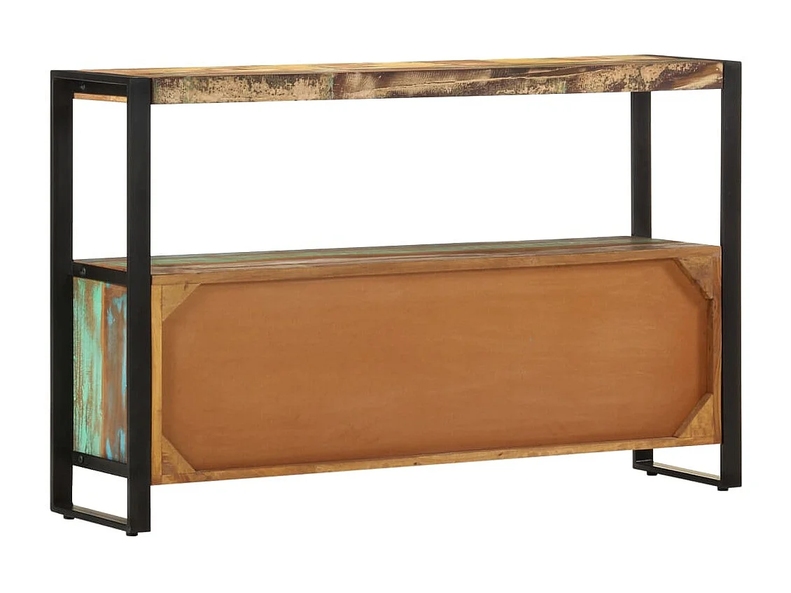 Aparador de madera maciza reciclada 120x30x75 cm