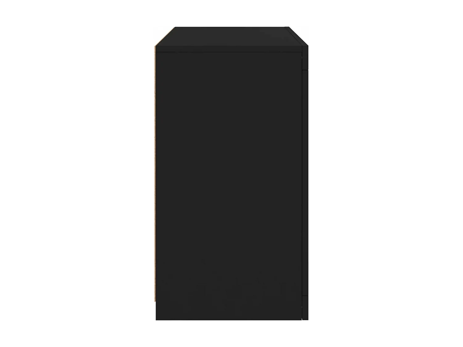 Buffet avec lumières LED noir 60,5x37x67 cm