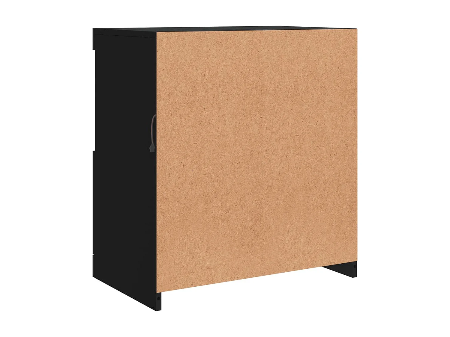 Buffet avec lumières LED noir 60,5x37x67 cm