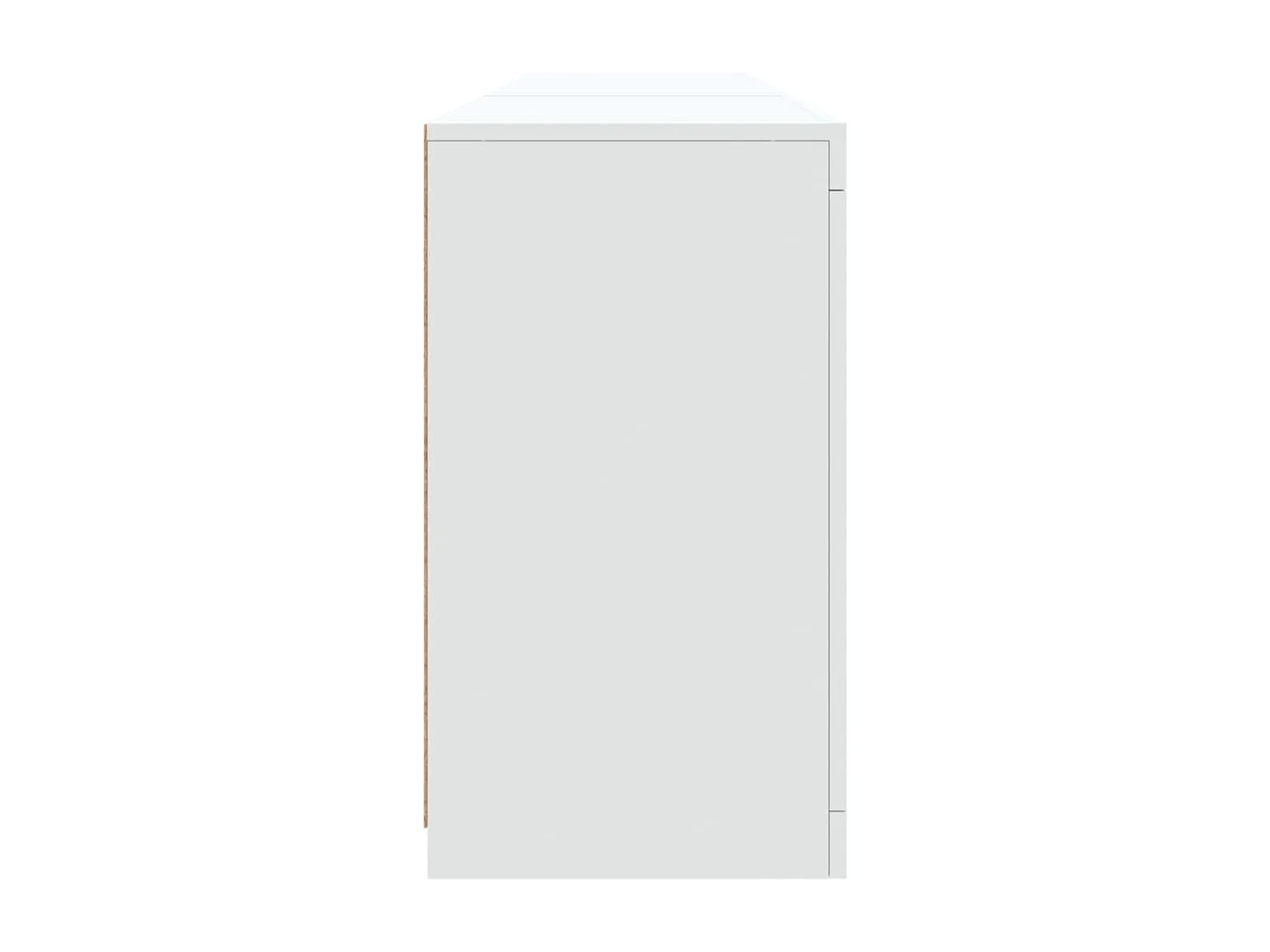 Credenza con Luci LED Bianca 181,5x37x67 cm