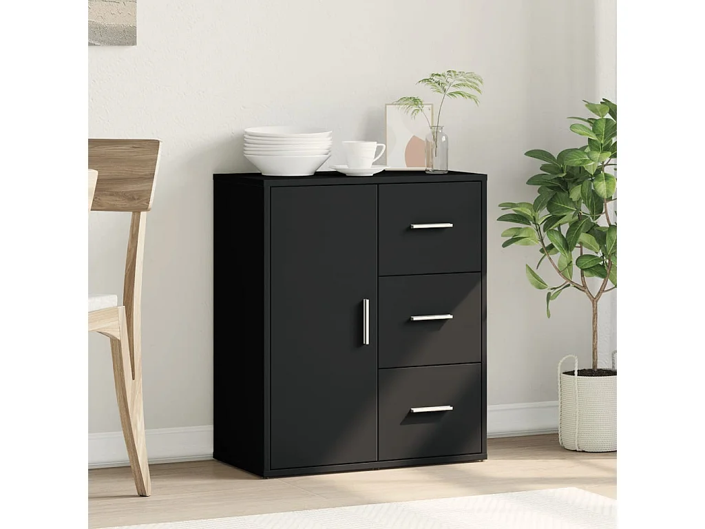 Sideboard Schwarz 60x31x70 cm Holzwerkstoff