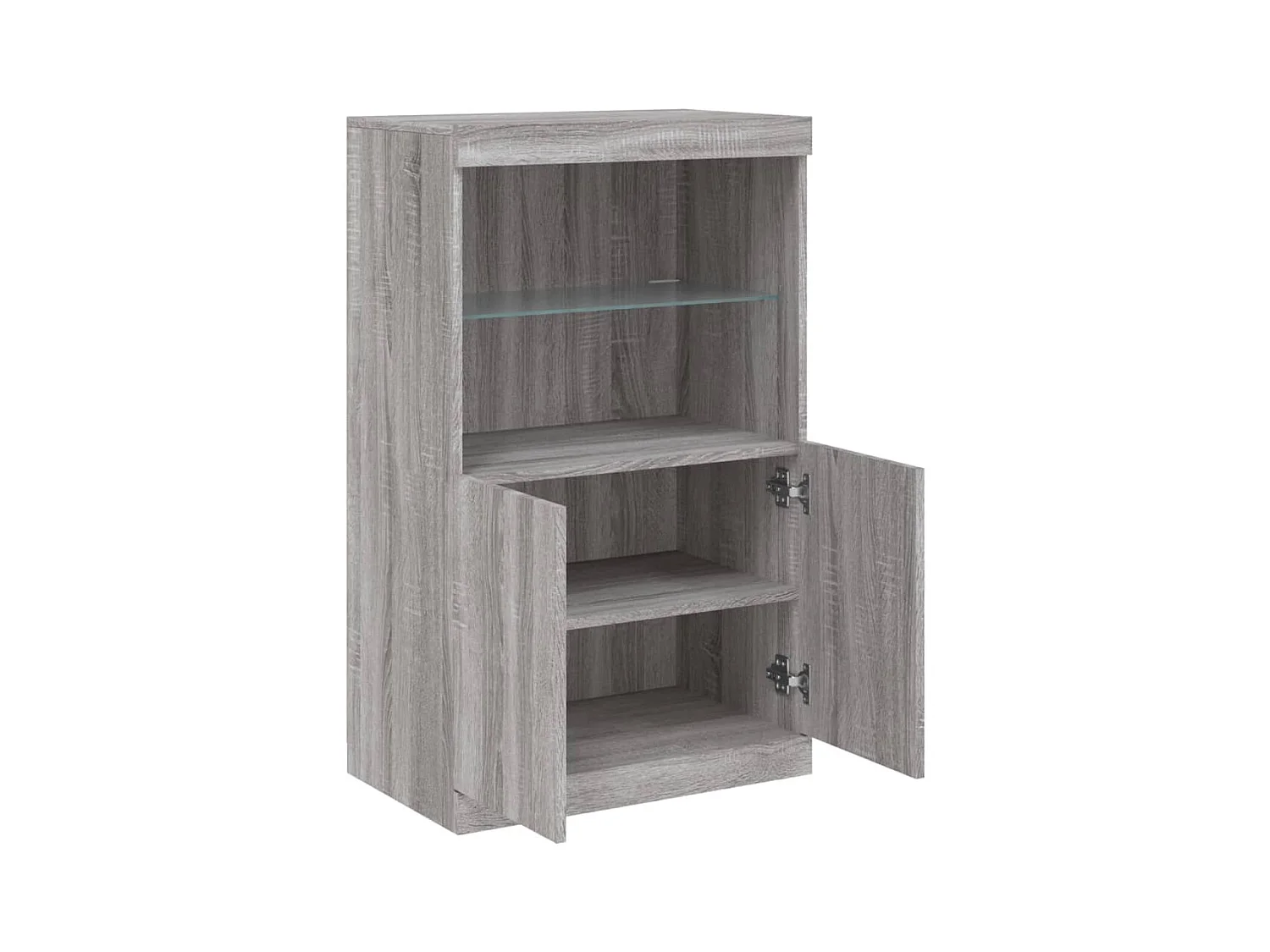 Sideboard mit LED-Leuchten Grau Sonoma 60,5x37x100 cm