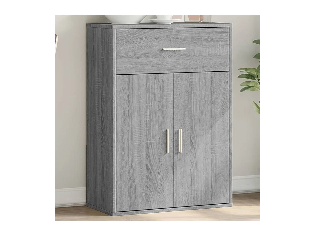 Credenza Grigio Sonoma 60x30x84 cm in Legno Multistrato