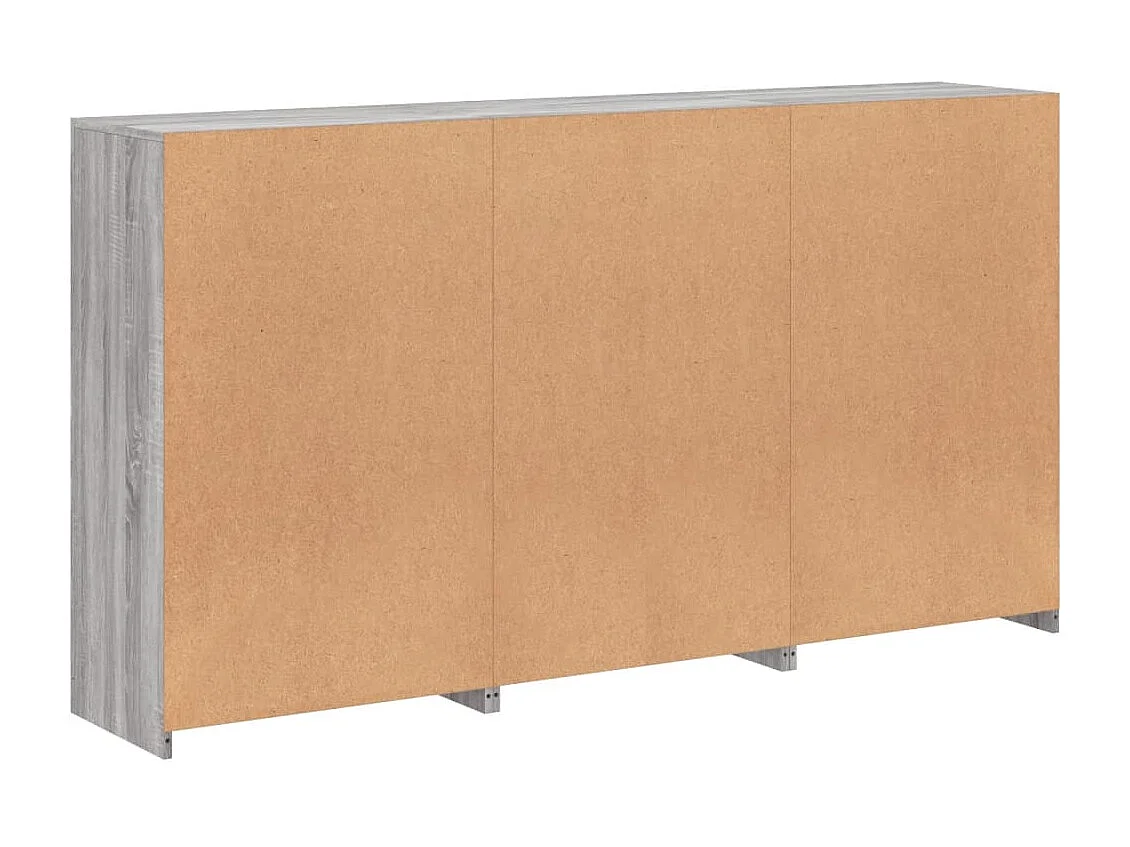 Credenza con Luci LED Grigio Sonoma 181,5x37x100 cm