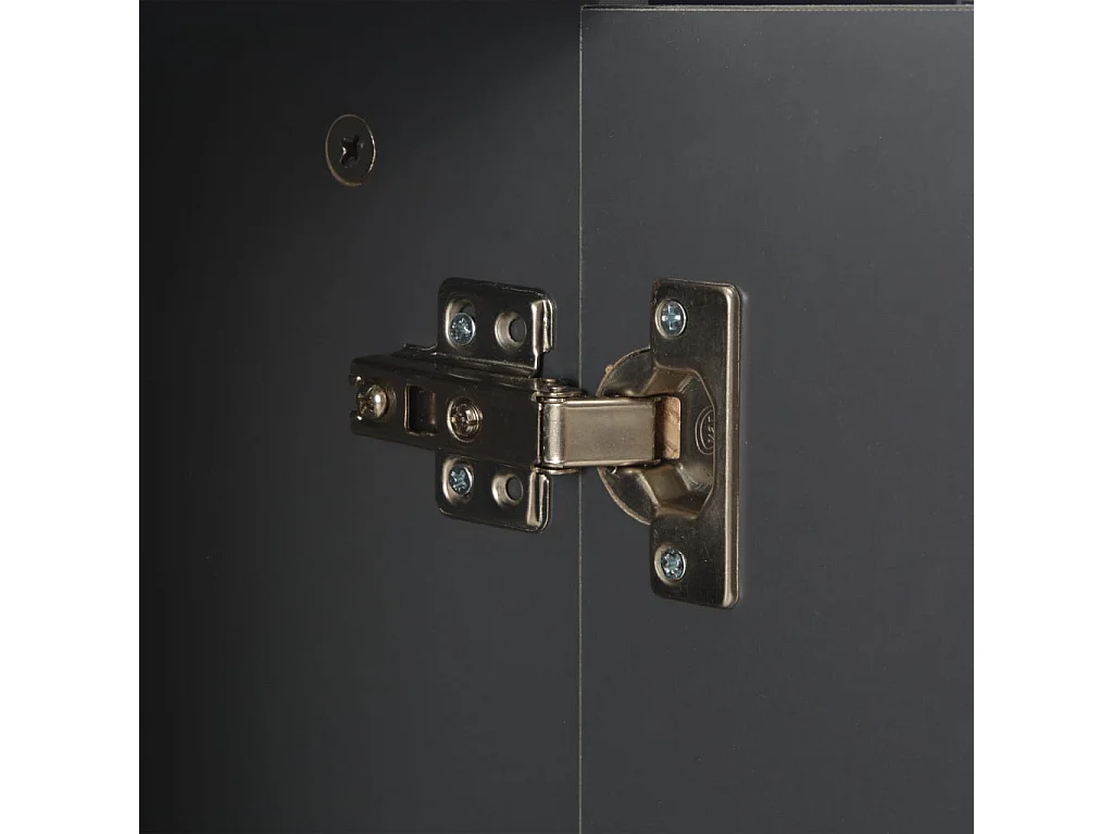 Credenza con Finitura Lucida Grigia 71x35x80 cm in Truciolato