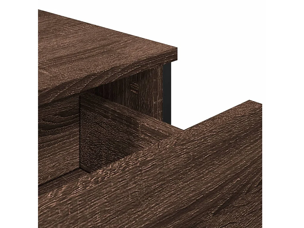 Buffet chêne marron 97x32,5x74,5 cm bois d'ingénierie