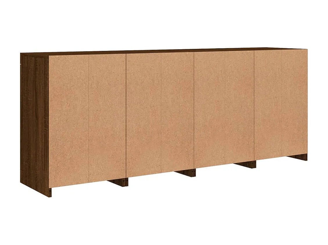 Sideboard mit LED-Leuchten Braun Eichen-Optik 164x37x67 cm