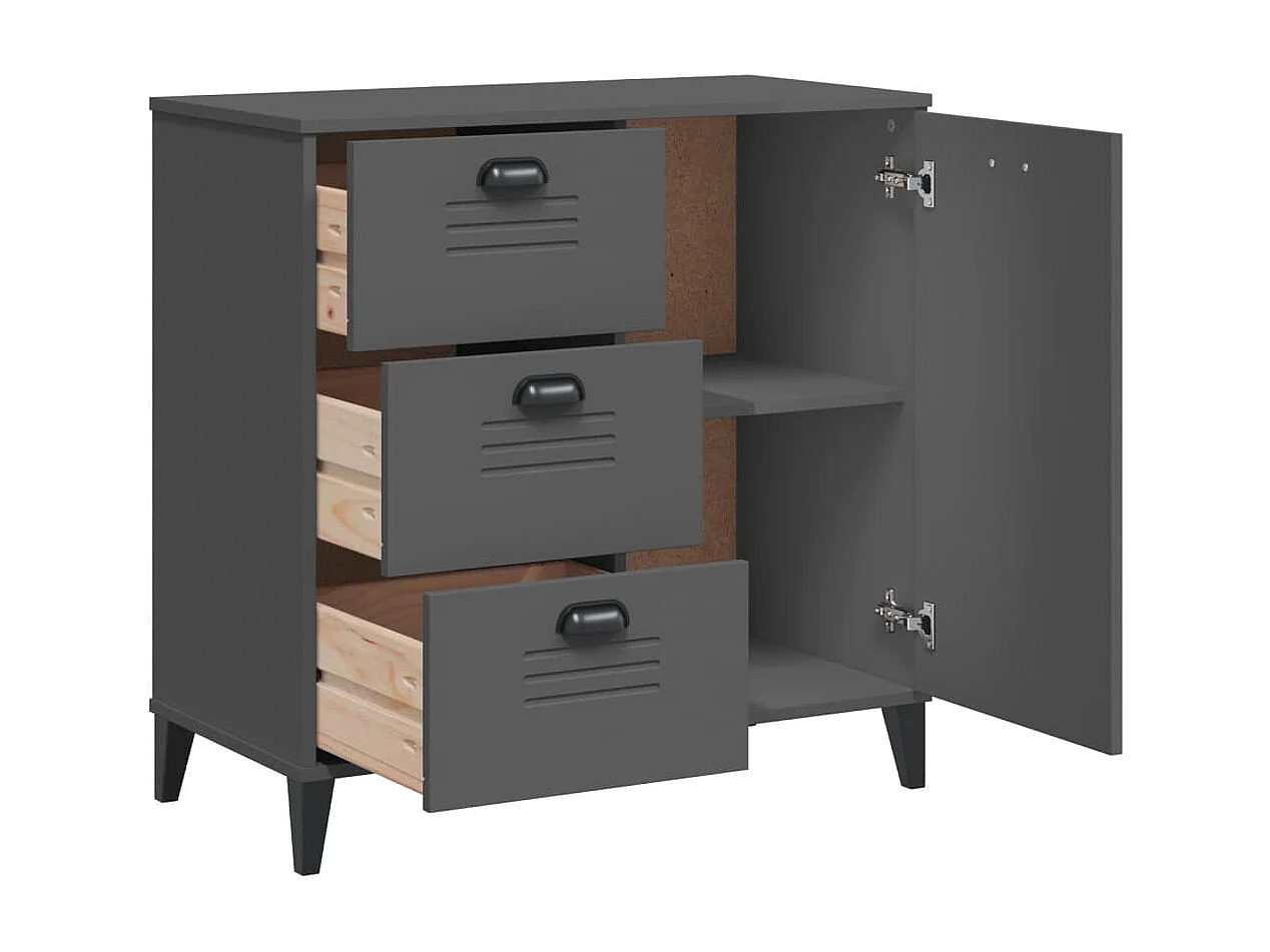 Buffet VIKEN gris anthracite 80x40x80 cm bois d'ingénierie