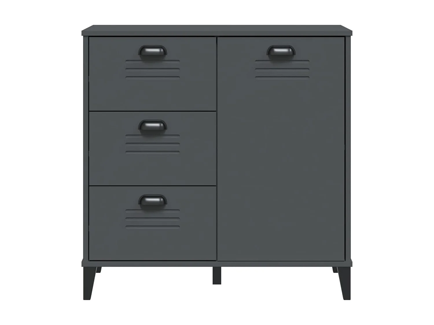 Buffet VIKEN gris anthracite 80x40x80 cm bois d'ingénierie