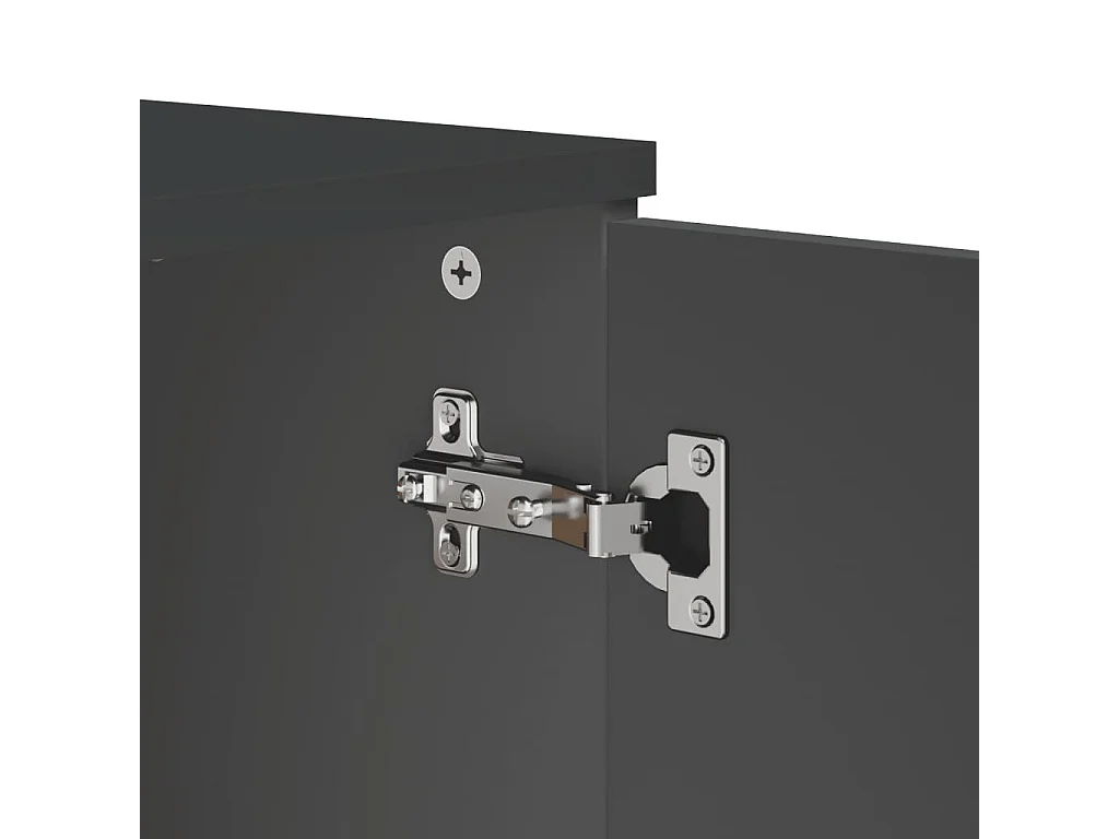 Buffet VIKEN gris anthracite 80x40x80 cm bois d'ingénierie