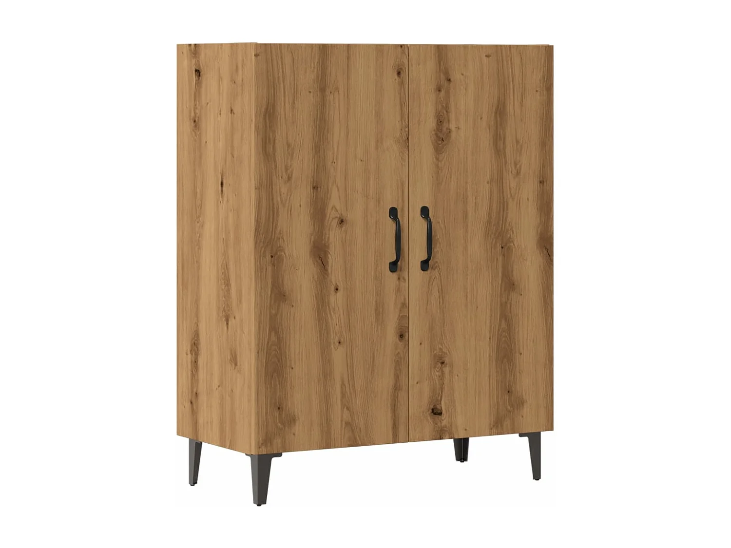 Credenza Rovere Artigianale 70x34x90 cm in Legno Multistrato