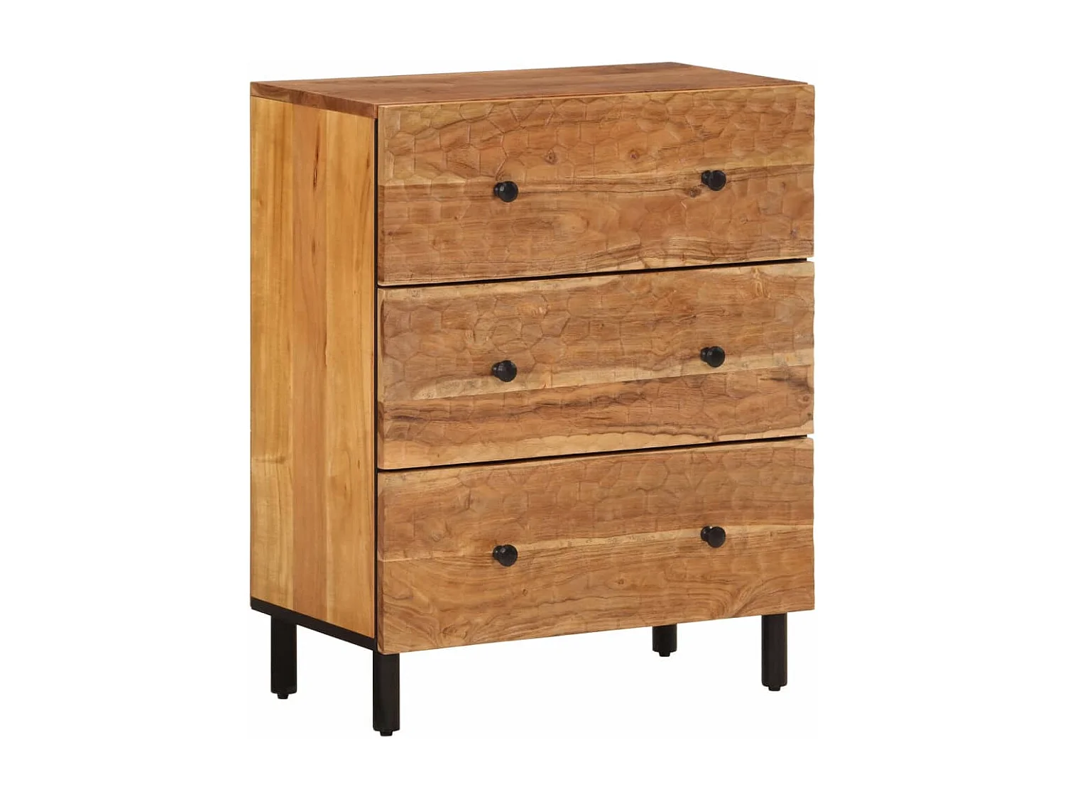 Beistellschrank 60x33x75 cm Massivholz Akazie