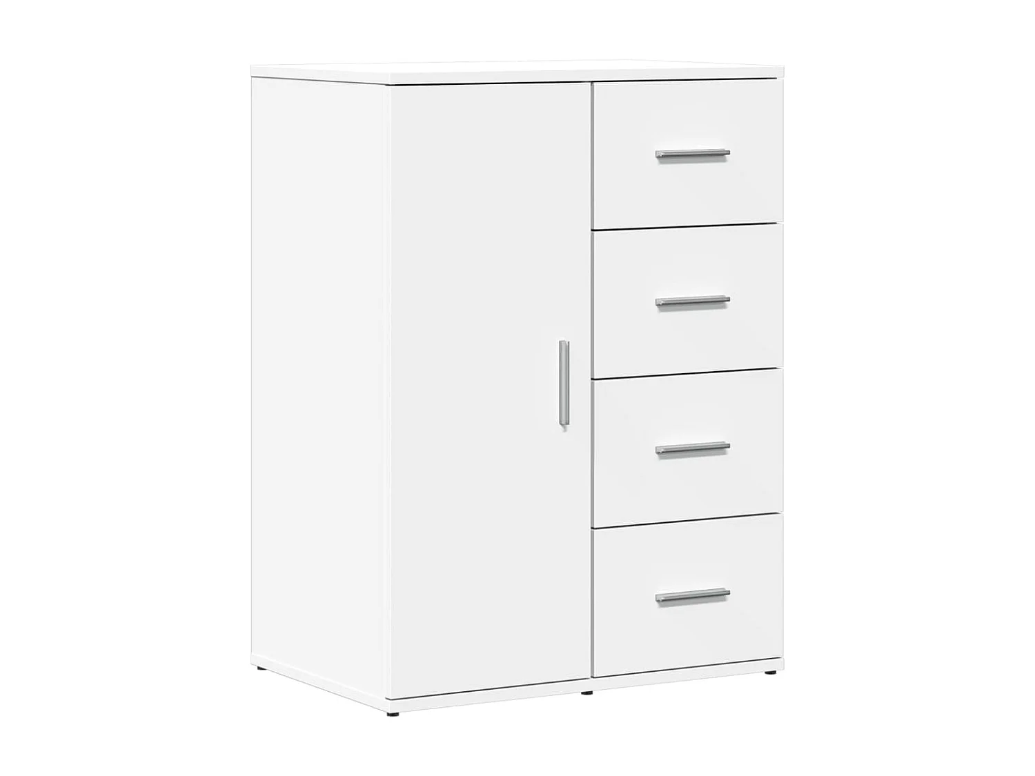 Credenze 2 pz Bianche 59x39x80 cm in Legno Multistrato