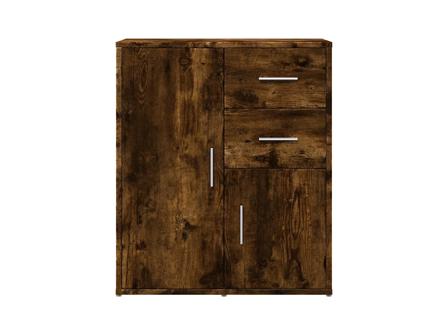 Buffet chêne fumé 60x31x70 cm bois d'ingénierie