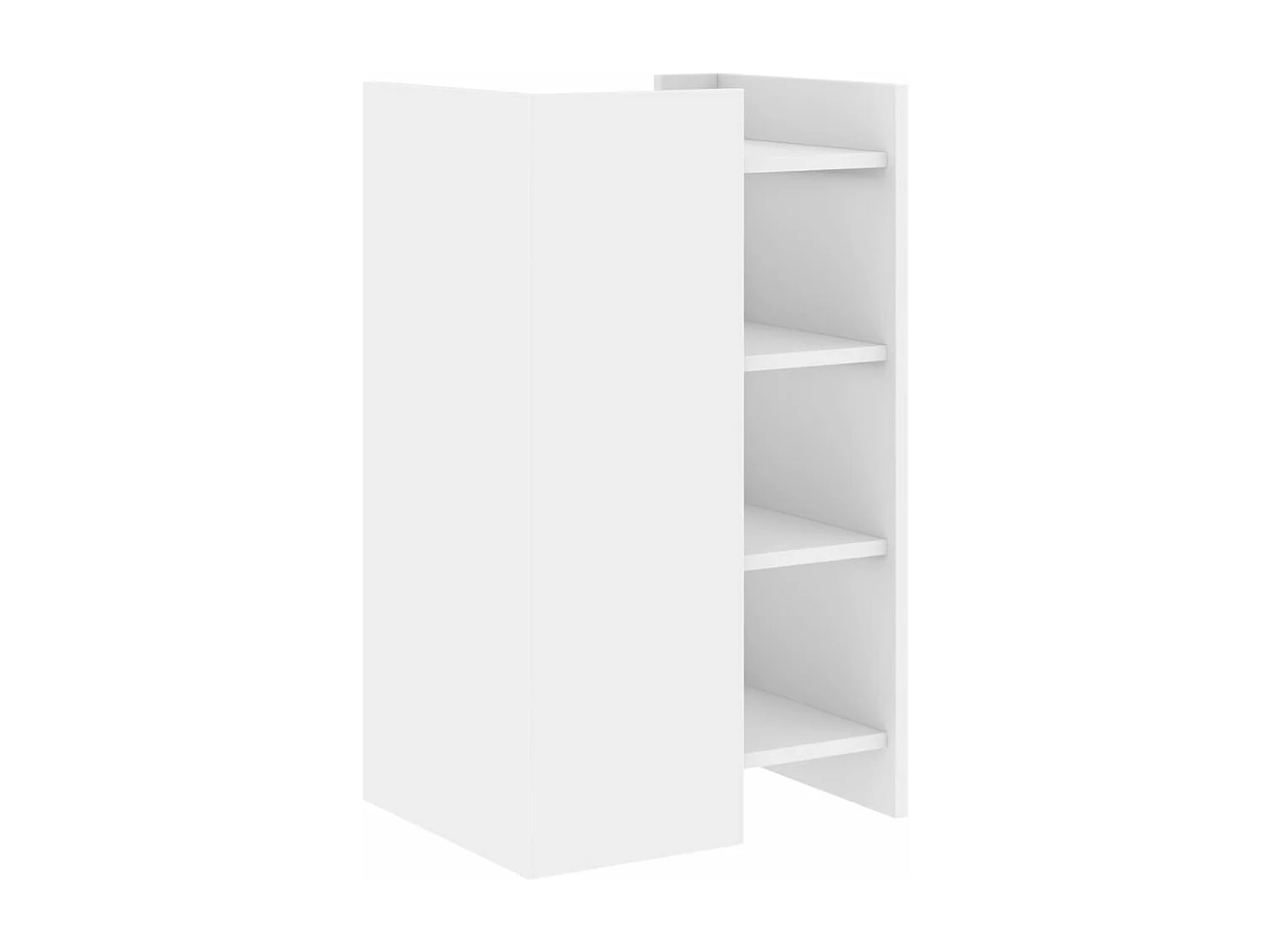 Buffet blanc 45x35x75 cm bois d'ingénierie