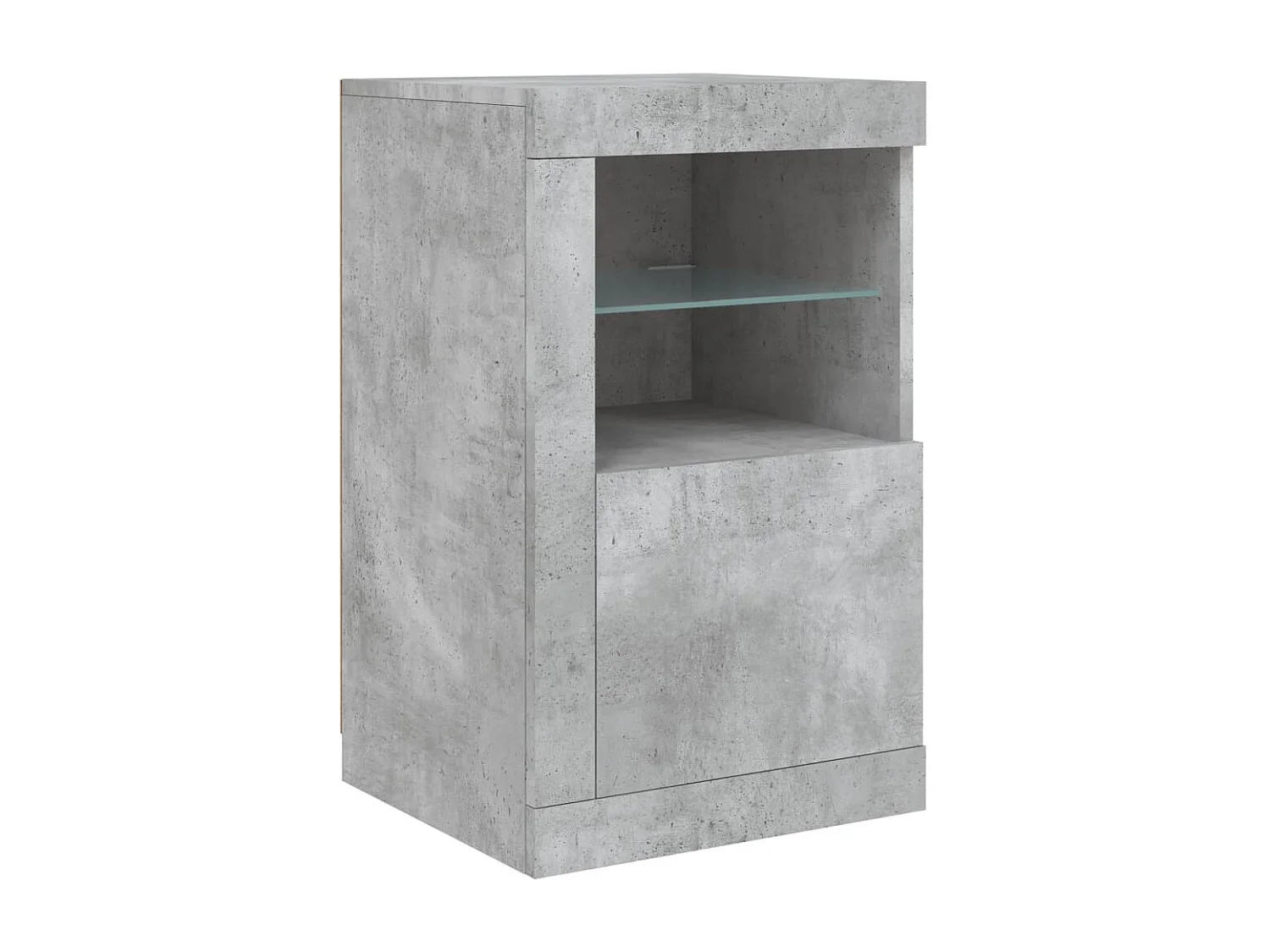 Sideboard mit LED-Leuchten Betongrau 163x37x67 cm