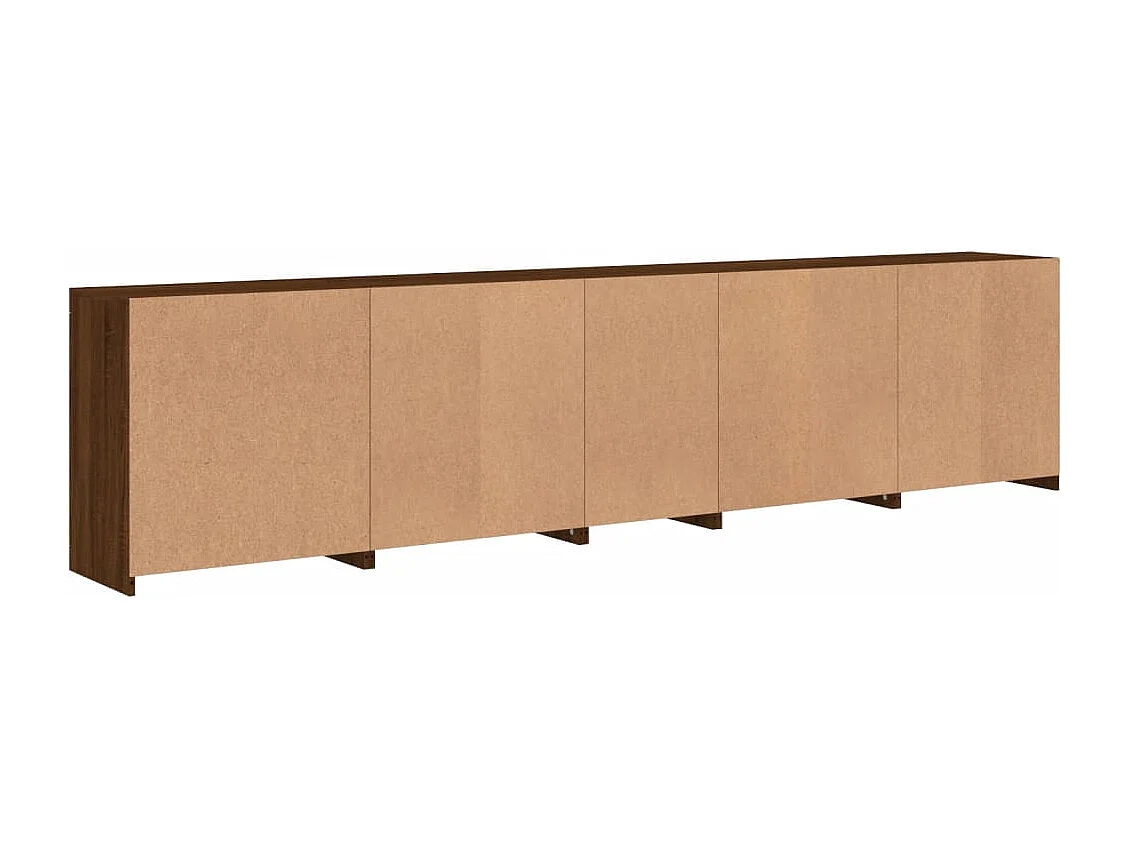 Sideboard mit LED-Leuchten Braun Eichen-Optik 283x37x67 cm