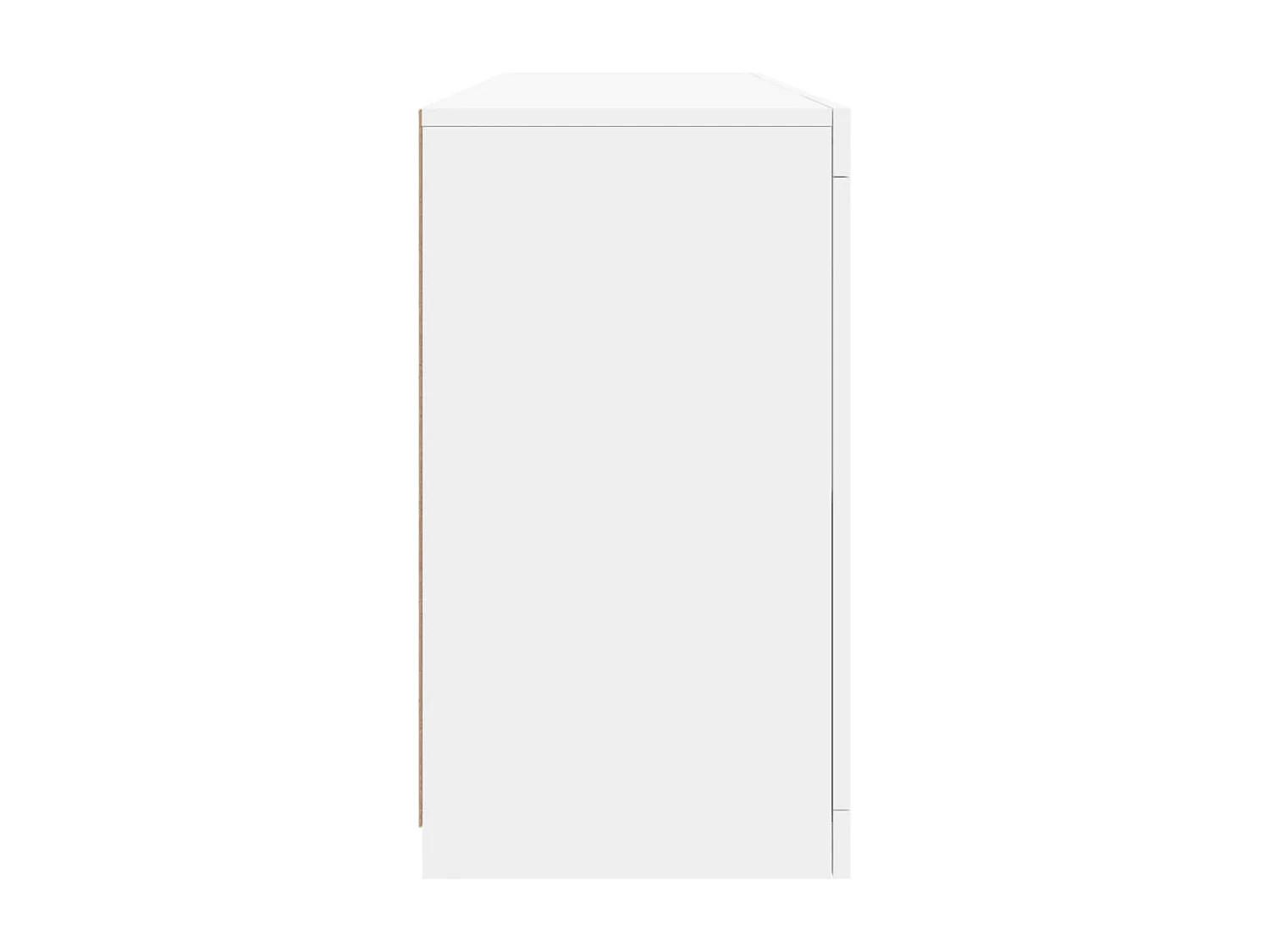 Buffet avec lumières LED blanc 163x37x67 cm